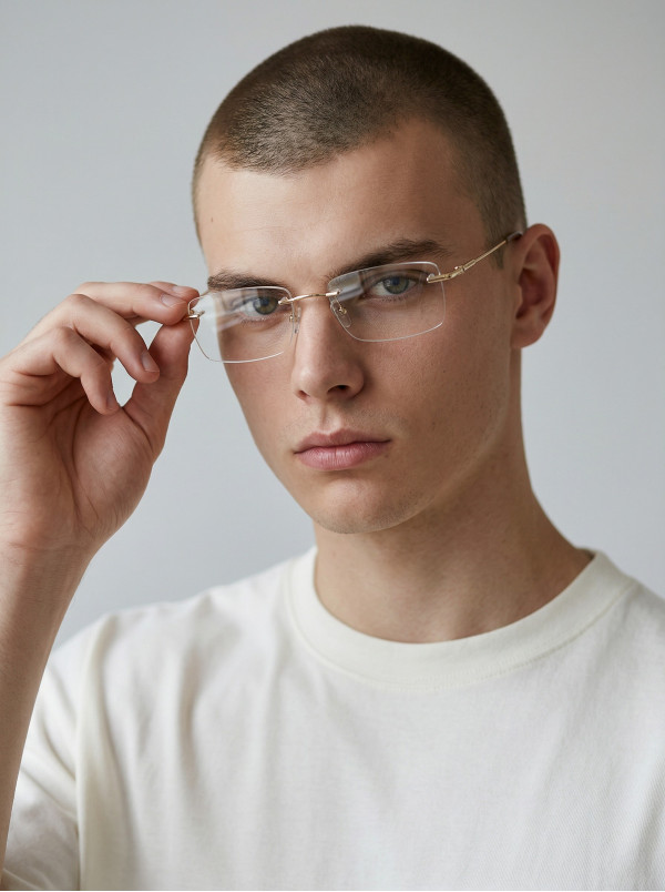 Armação de Óculos Balgriff Memory Titânio Flexivel Dourado